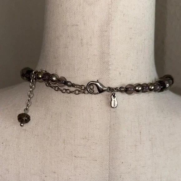 Elegant Silver and Gold Statement Necklace Chicos - Picture 6 of 9